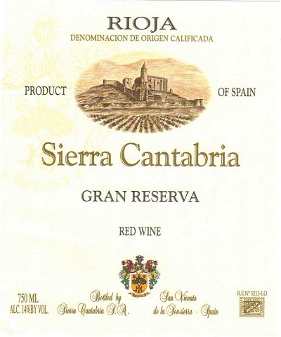 Sierra Cantabria Rioja Gran Reserva